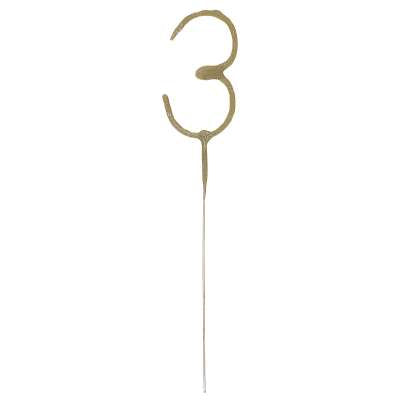 Number 3 Sparkler Gold