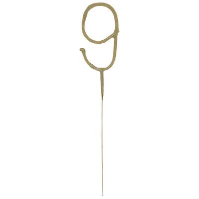 Number 9 Sparkler Gold