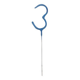 Number 3 Sparkler Blue