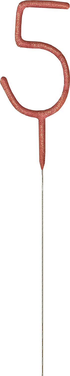 Number 5 Sparkler Rosegold