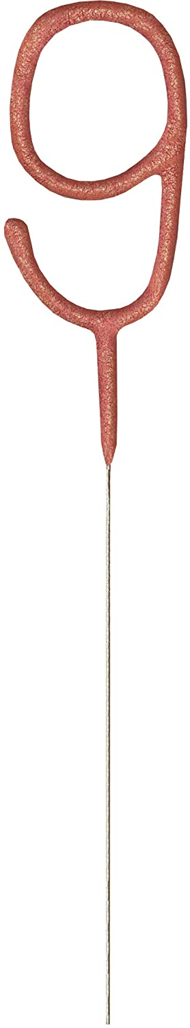 Number 9 Sparkler Rosegold