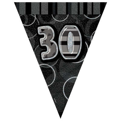 30 Black Glitz Pen Banner