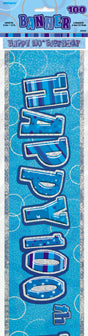 100th Blue Bday Glitz Banner