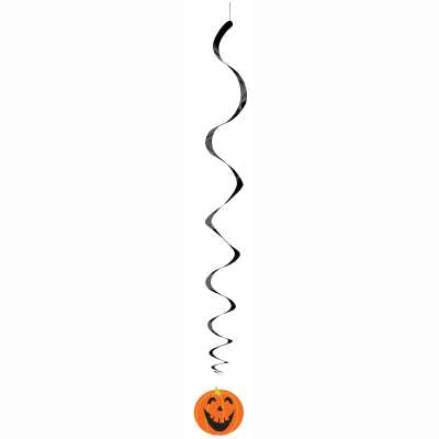 Pumpkin Print Hanging Swirl 3p