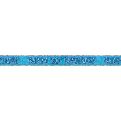 50th Blue Bday Glitz Banner