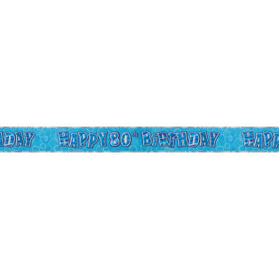 80th Blue Bday Glitz Banner