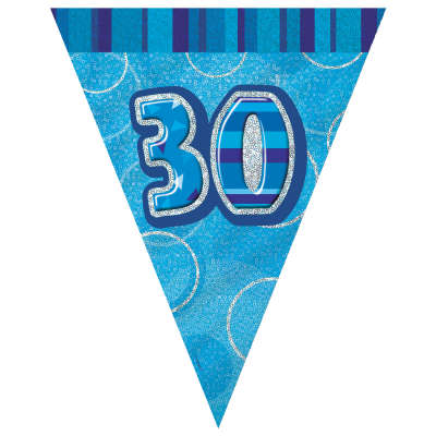 30 Blue Glitz Pen Banner