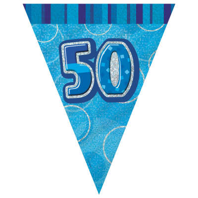 50 Blue Glitz Pen Banner
