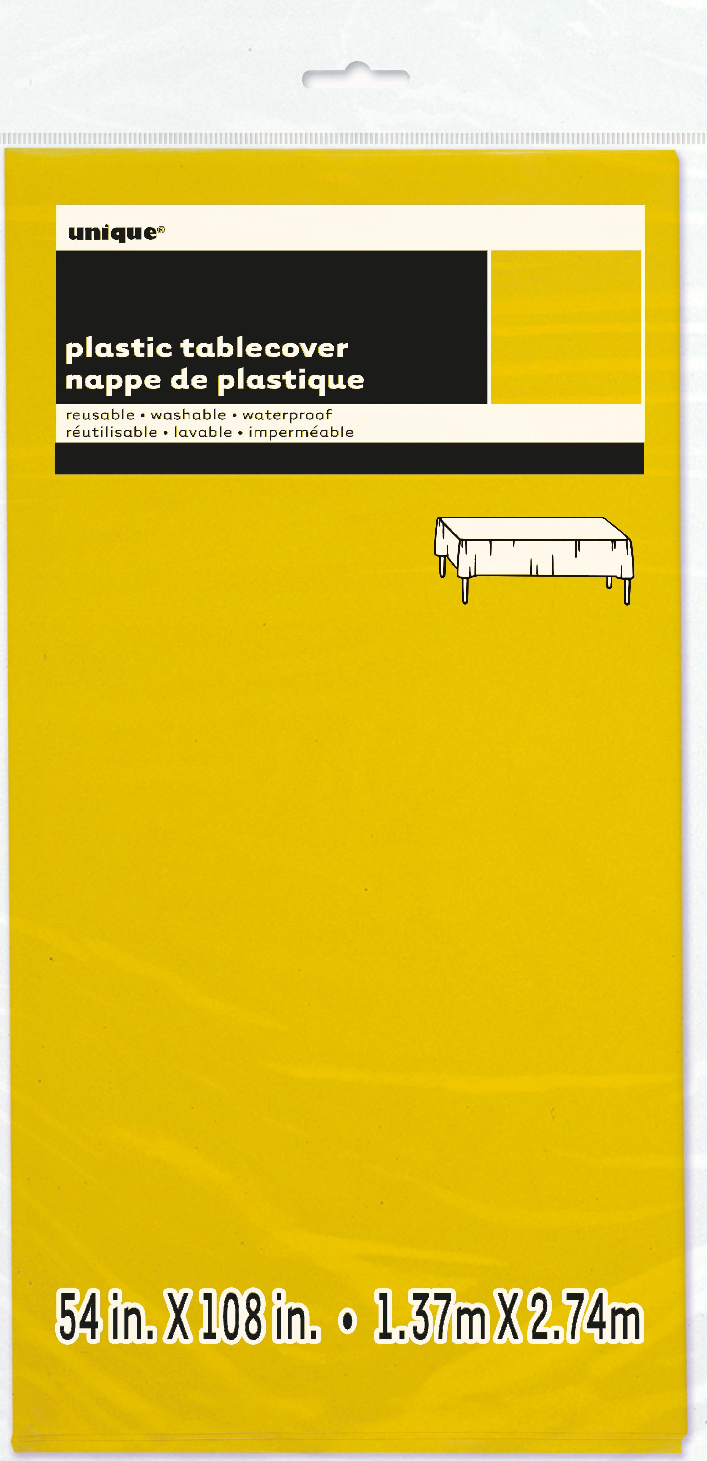 Tablecover Neon Yellow 54"Plas