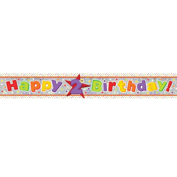 2nd Birthday Color Banner