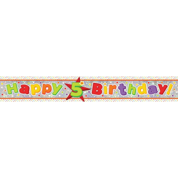 5th Birthday Color Banner