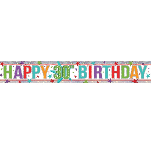 30th Birthday Color Banner