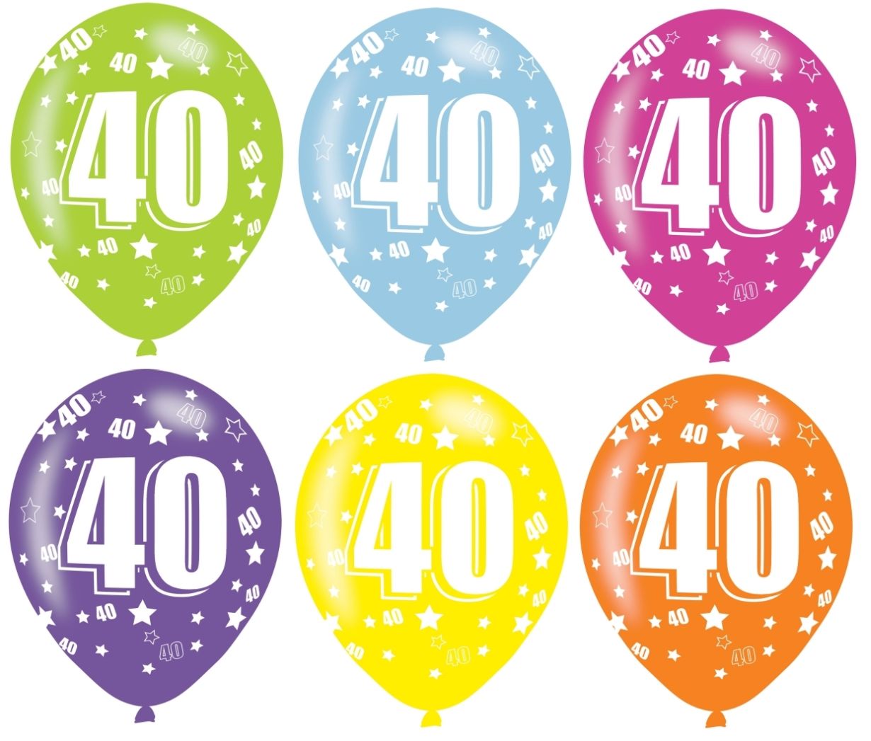 Age 40 Latex Balloons 11" 6pk