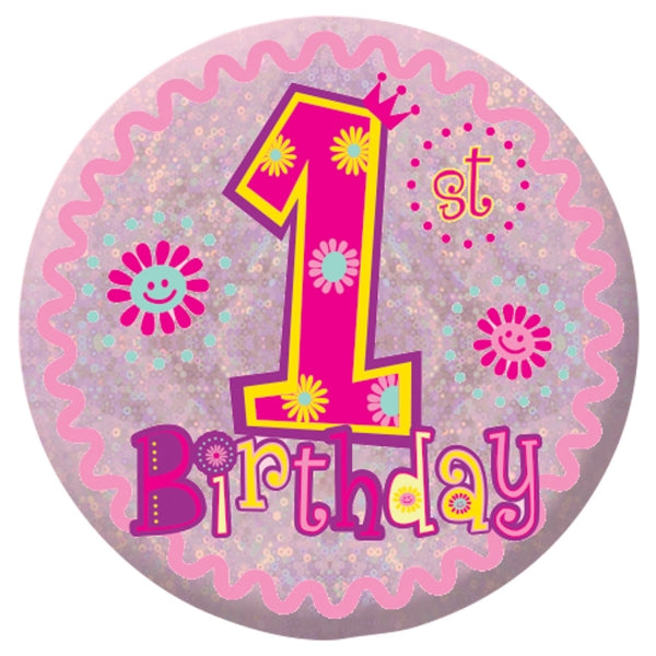 Happy 1st Birthday Sml Badge