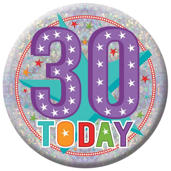 Happy 30th Birthday Lge Badge