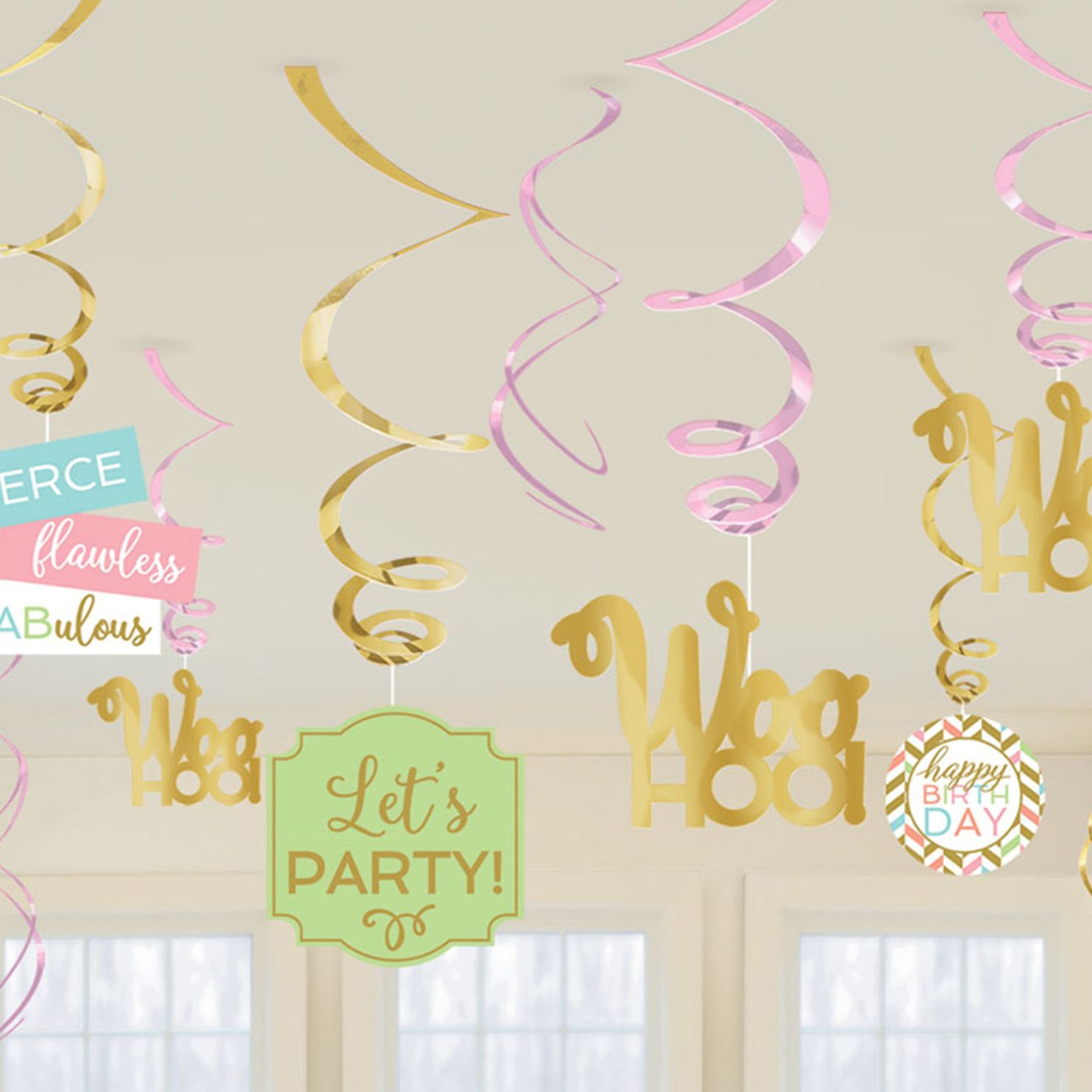 Confetti Fun Swirl Decorations