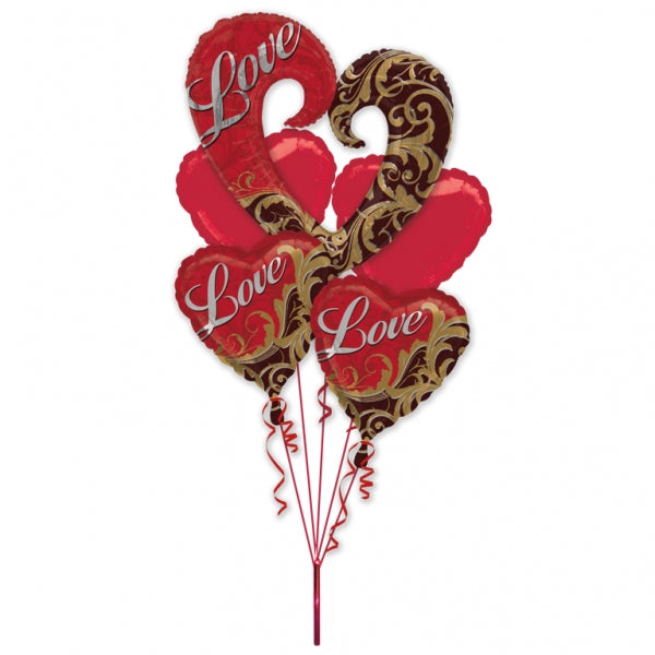 Gold Damask Love Balloon