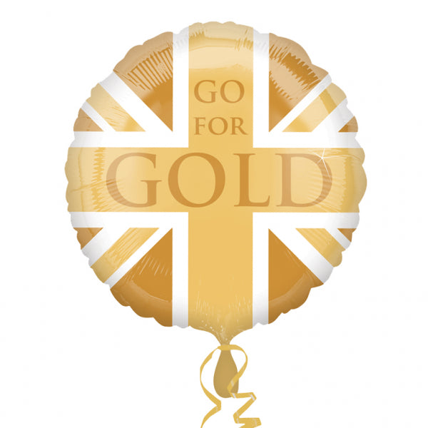 Gold Union Flag 18" Balloon. D