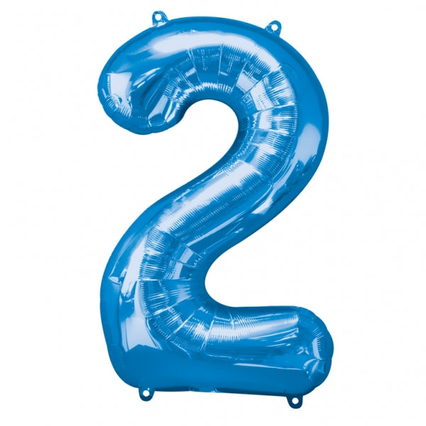 Num 2 Blue Large Balloon