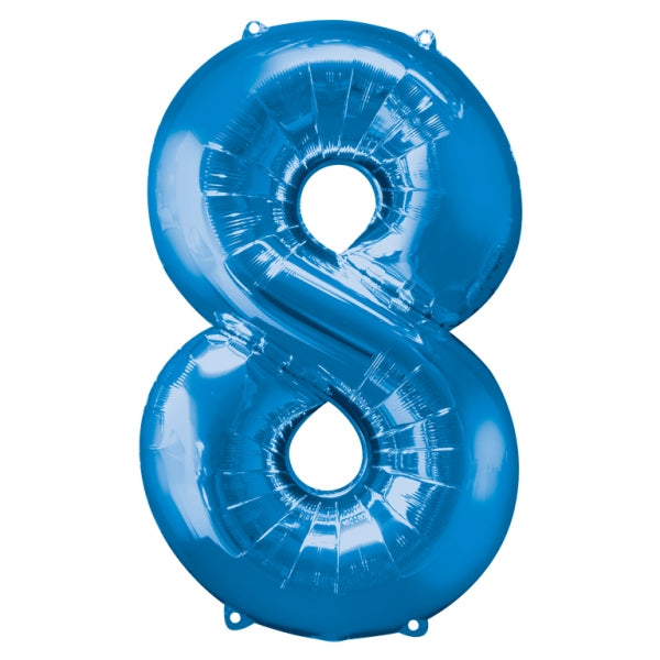 Num 8 Blue Large Balloon