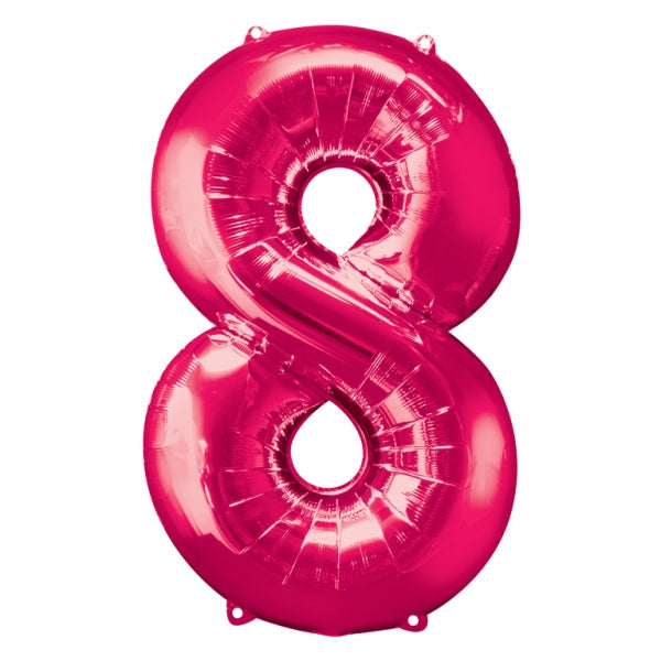 Num 8 Pink Large Balloon