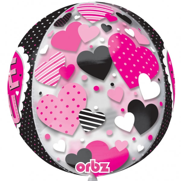 Love You Pink&Black F/Balloon
