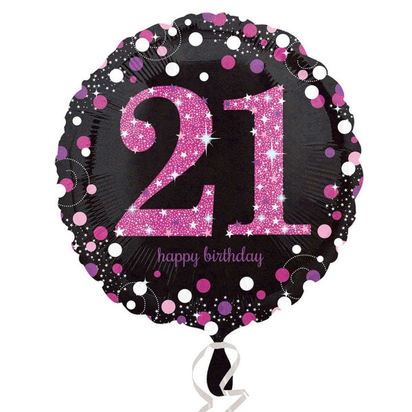 Pink Celeb 21st Bday Balloon
