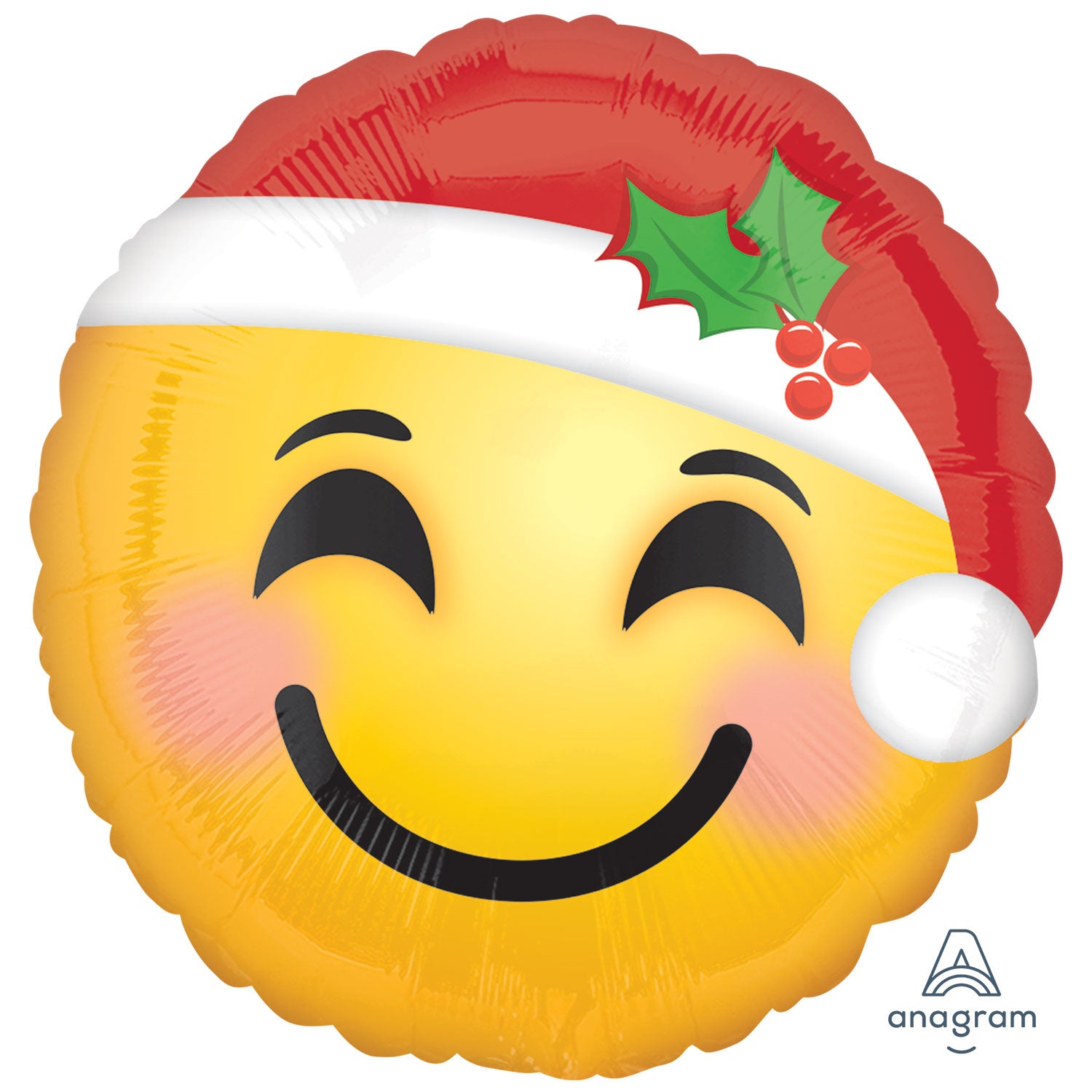 Santa Hat Emoticon Foil 17"