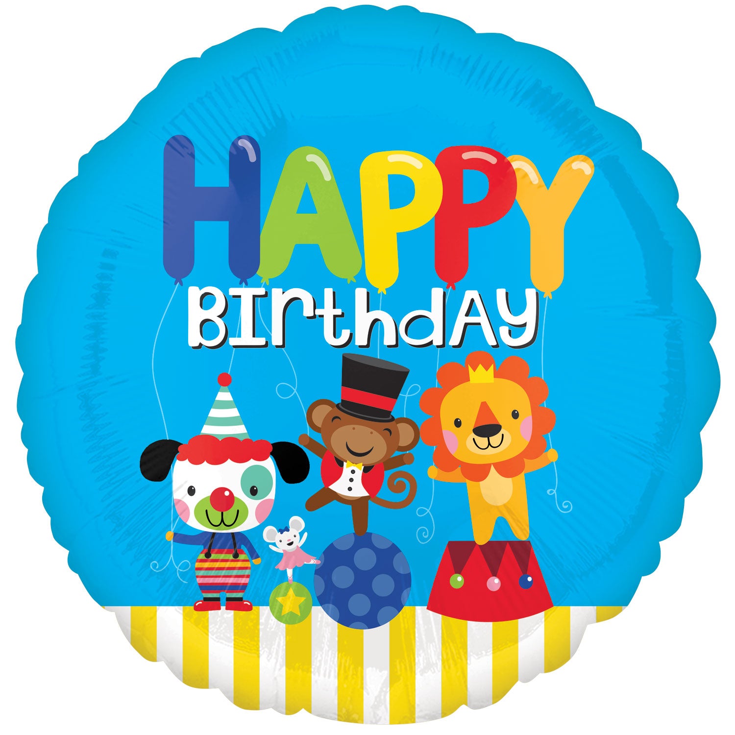 Happy Birthday Circus Fun 17"