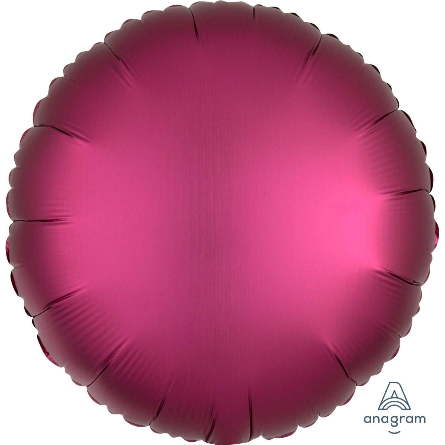 Circle Balloon Satin Pomegrana