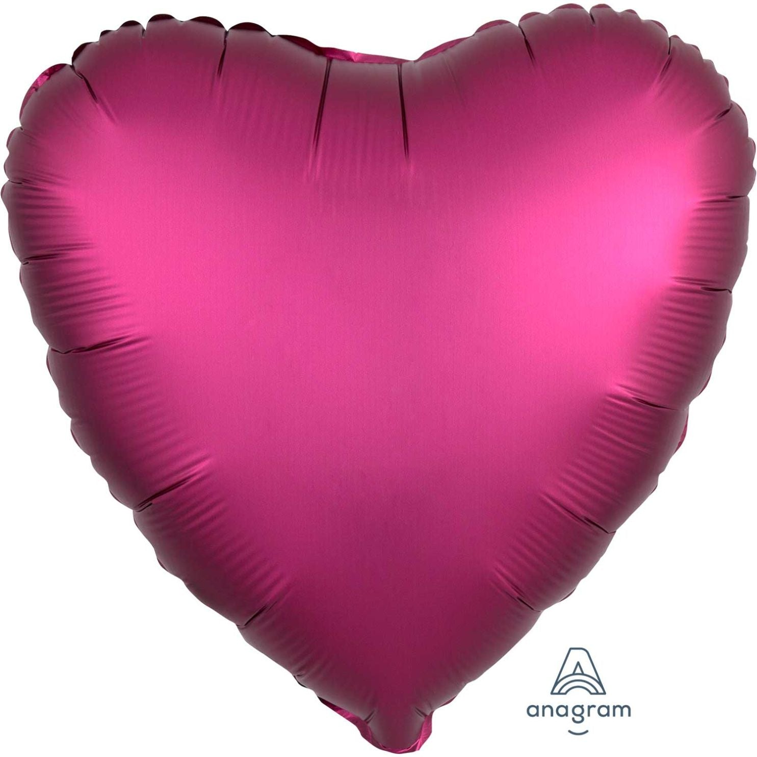 Heart Balloon Satin Pomegrana