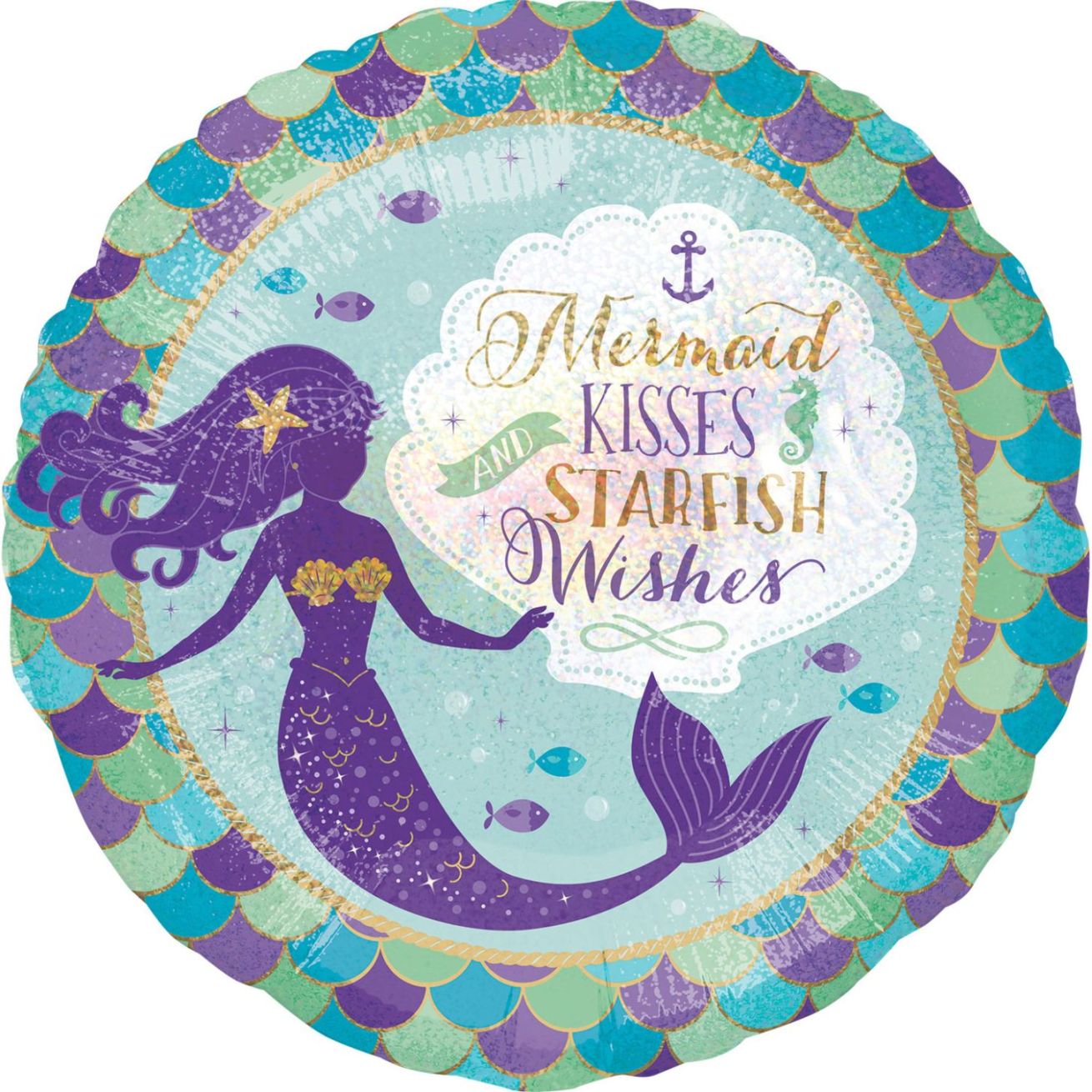 Mermaid Wishes & Kisses 18"