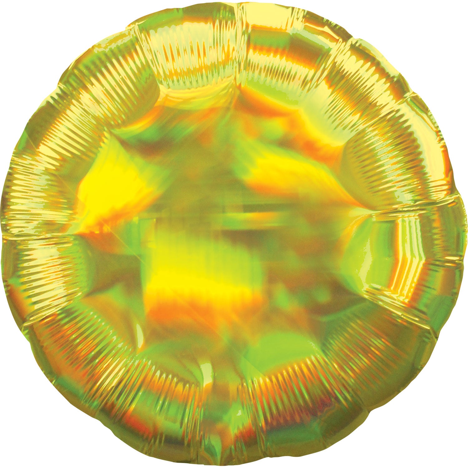 Round Foil Iridescent Yellow