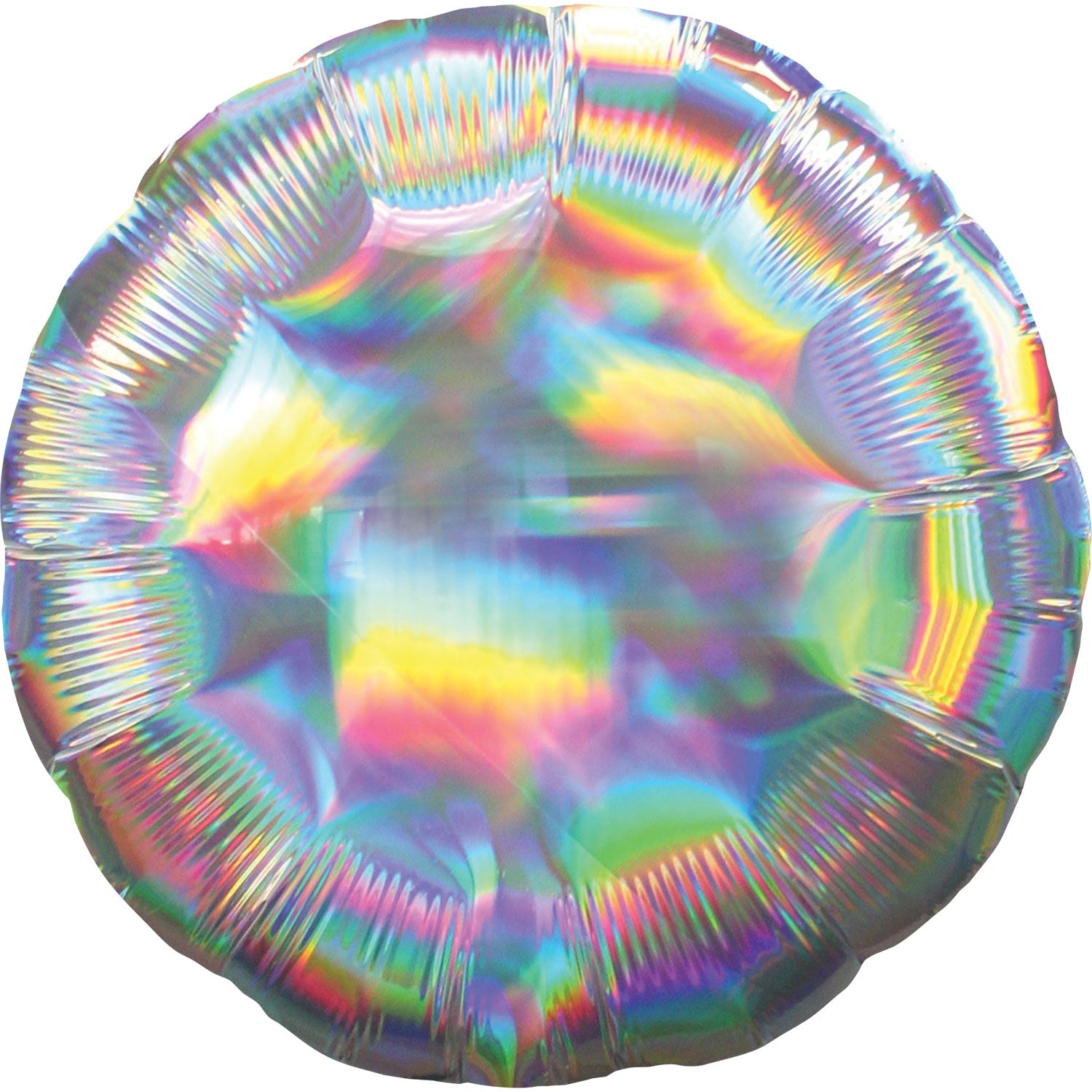 Round Foil Iridescent Silver
