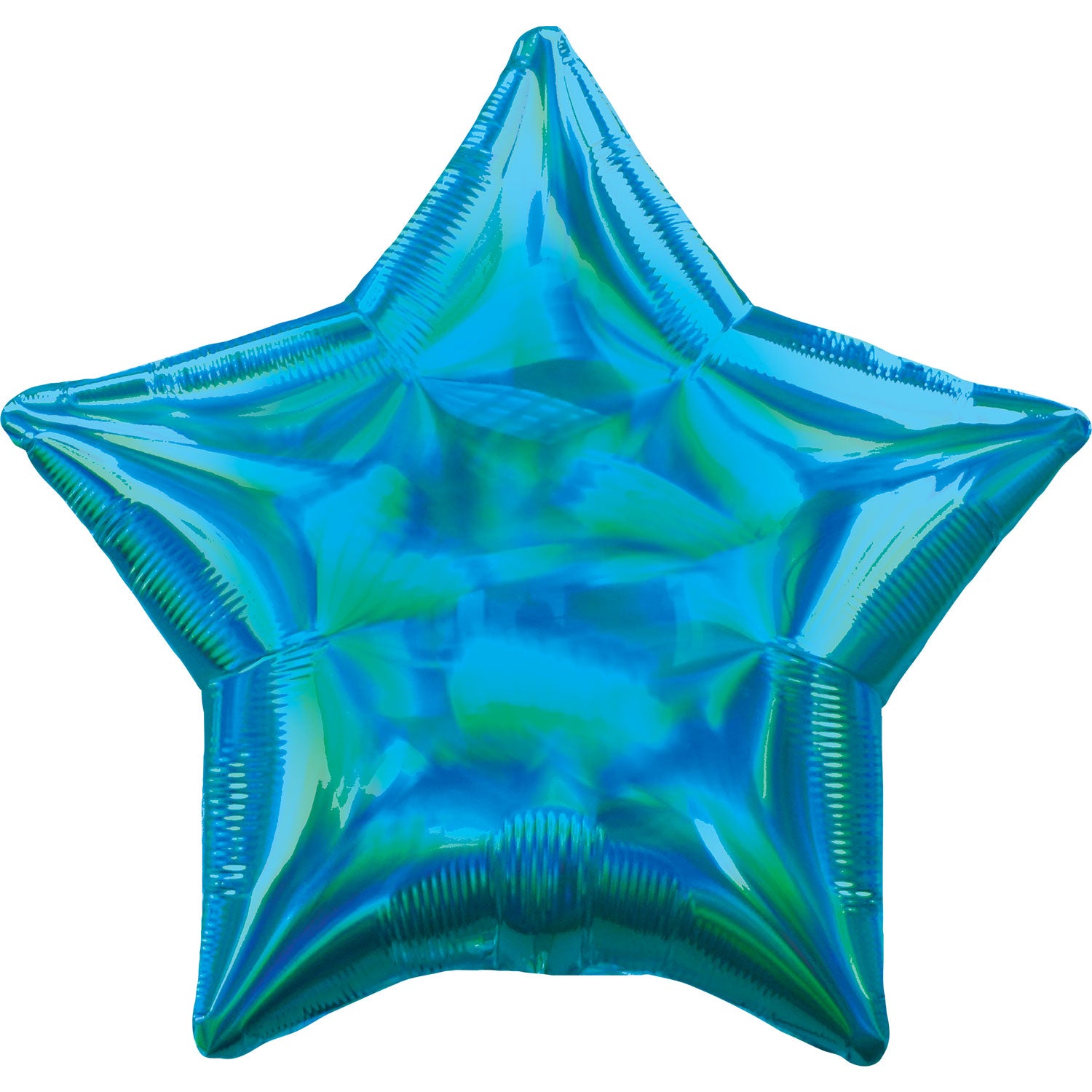 Star Foil Iridescent Cyan