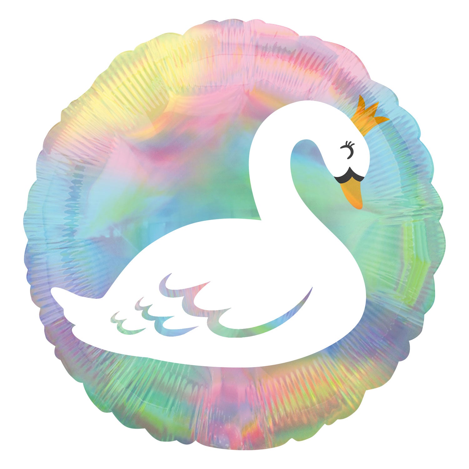 Pastel Swan Foil Balloon 18"