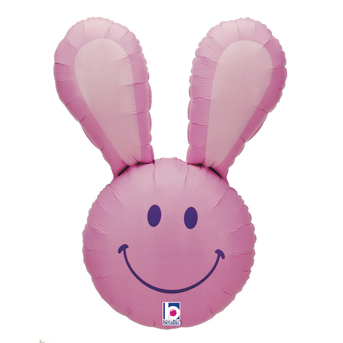 Smiley Bunny Head Pink 37"
