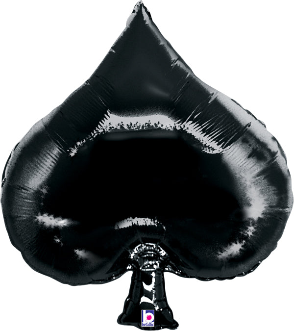 Black Spade Shaped Foil Balloo