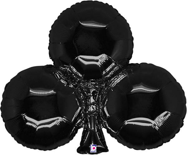 Black Club Shaped Foil Balloon