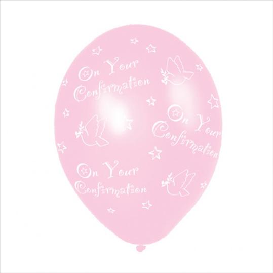 Confirmation Pink Balloons 6pk