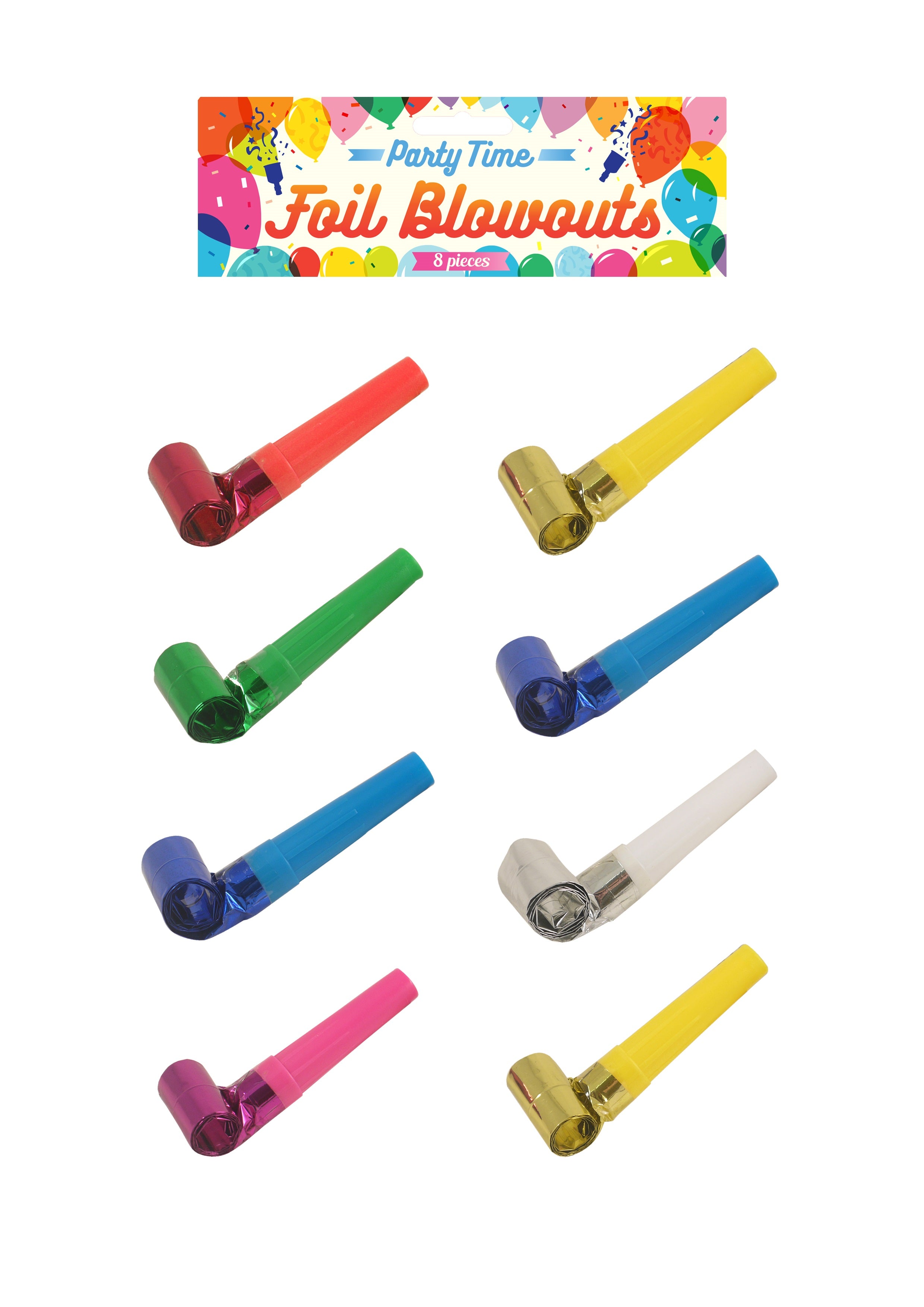 Foil Party Blowouts 6pk