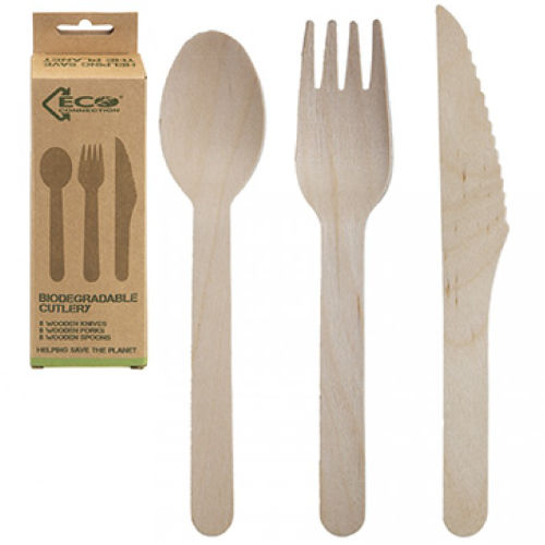 Eco biodegradable cutlery 24pk
