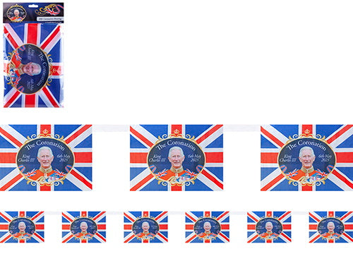Kings 12" Fabric Bunting 6m