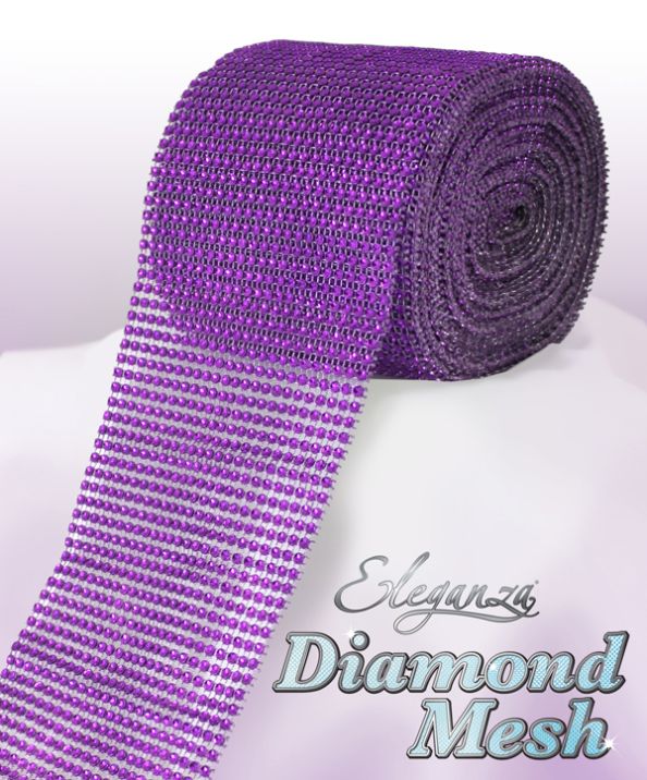 Diamond Mesh Purple 12cmX9m