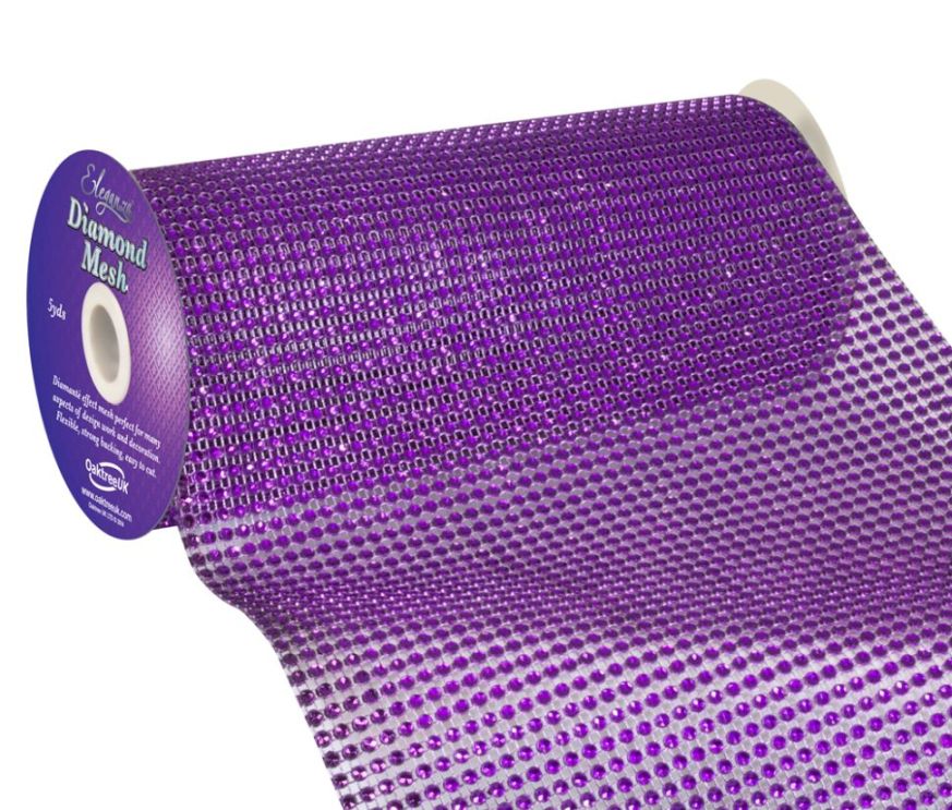 Diamond Mesh Purpl 24cmX4.5m