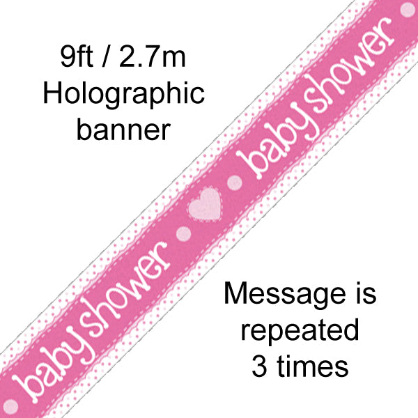 Baby Shower Pink Banner