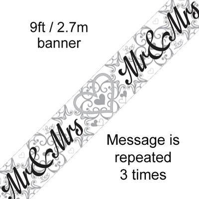 Mr & Mrs Banner Metallic 9ft