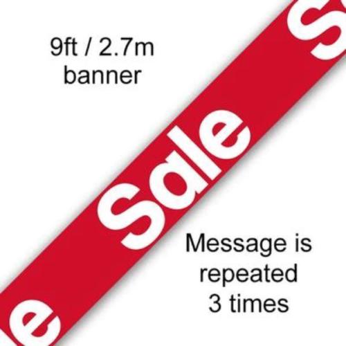 SALE Red Foil Banner 9ft