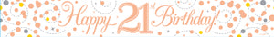 Sparkling Rosegold 21st Banner