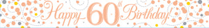 Sparkling Rosegold 60th Banner